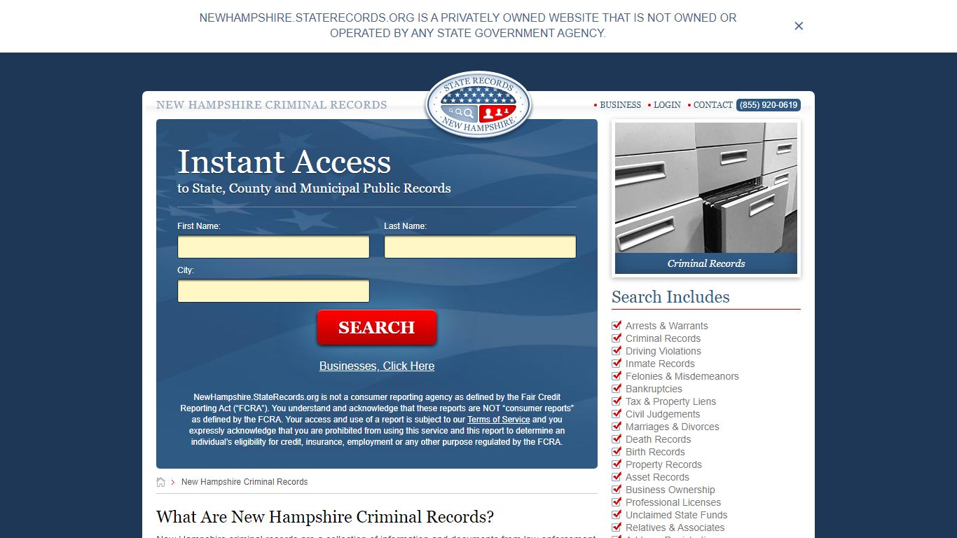 New Hampshire Criminal Records | StateRecords.org